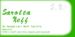 sarolta neff business card